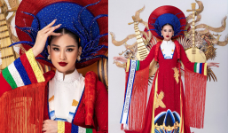 ‘Nhã nhạc’ trang phục dân tộc ấn tượng Nguyễn Nga mang đến Hoa hậu Du lịch Quốc tế 2022