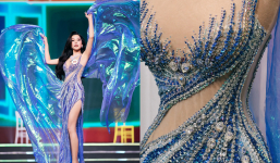 HLV Võ thuật cổ truyền gây chú ý tại chung khảo Miss Grand với váy dạ hội đính 10.000 viên pha lê