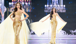 Lê Hoàng Phương với skill “thiên nga tung cánh” trong đêm bán kết Miss Grand International 2023