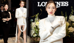 Hoa hậu Lương Thùy Linh khoe chân dài 1,22m, visual sáng bừng khi hội ngộ đàn chị Diễm My 9X