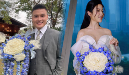 Bó hoa cưới độc nhất vô nhị của Quang Hải và Chu Thanh Huyền, là hoa gì mà bị chê 'sến'?
