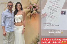 Siêu mẫu Minh Tú viết sai tên khách mời trên thiệp cưới, bị 'mắng vốn' phải xin lỗi gấp