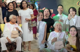 Mẹ ruột 99 tuổi ngồi xe lăn chúc mừng Lý Hải ra mắt phim, Minh Hà ghi điểm nhờ tinh tế với mẹ chồng