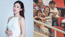 Hoa hậu Đỗ Mỹ Linh hiếm hoi xuất hiện cùng chồng thiếu gia sau khi sinh con, nhan sắc “mẹ bỉm” làm tâm điểm