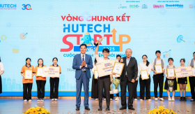 Khởi nghiệp với trà sữa thảo mộc viên nén, nam sinh lên ngôi Quán quân HUTECH Startup Wings 2025