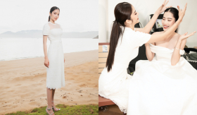 Lệ Nam 'đột nhập' hậu trường cổ vũ em gái tại Vietnam Beauty Fashion Fest