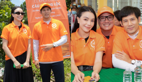 Trà Ngọc Hằng tham gia khởi công xây dựng cầu dân sinh cho bà con miền Tây
