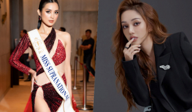 NTK Vân Anh Scarlet ‘chơi lớn’ khi mời Hoa hậu Siêu quốc gia 2013 làm vedette BST ‘Love Ardently’