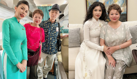 Loan Vương sang Singapore công tác và cuộc gặp bất ngờ với 2 vị khách đặc biệt