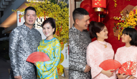 Siêu mẫu Bình Minh chọn kinh doanh loại quả 'mang doanh thu tỷ đô' khoe ảnh chụp ảnh Tết cùng bà xã chụp ảnh Tết