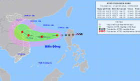 Áp thấp nhiệt đới trên biển Đông sắp trở thành bão số 4, di chuyển nhanh với tốc độ 30 km/giờ