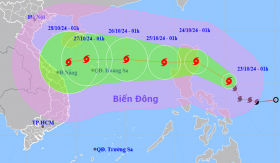 Bão Trami di chuyển nhanh vào Biển Đông, tiếp tục tăng cấp