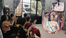 Hậu đăng quang Miss International 2024, cả xóm kéo đến nhà Hoa hậu Thanh Thủy ở Đà Nẵng