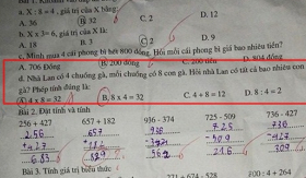 Bài toán với phép tính '4x8=32' bị chấm sai, cô giáo giải thích lý do ai cũng gật gù đồng tình