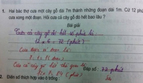 Học sinh làm toán '12 x 6 = 72' bị chấm sai, lời giải thích của cô giáo càng gây tranh cãi dữ dội