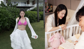 Puka lần đầu khoe vóc dáng sau sinh, rạng rỡ trong loạt ảnh bikini