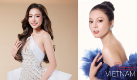 Hoa hậu Kiều Duy đọc tục ngữ Việt Nam tại bán kết Miss International