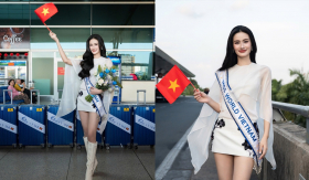 Hoa hậu Ý Nhi mang hơn 160 kg hành lý đến Ấn Độ thi Miss World