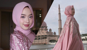 Hoa hậu Thanh Thủy lần đầu diện trang phục Abaya, gây thương nhớ với sắc hồng ngọt ngào