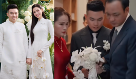 Giây phút xúc động khi bố Hoa hậu Đỗ Thị Hà dắt tay chàng rể “thiếu gia”