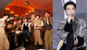 Dàn “con trai” Tân binh diện áo dài đến chúc mừng “ông bố” SOOBIN ra mắt dự án mới