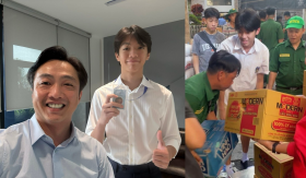 Mới 15 tuổi, con trai Cường Đô La - Hồ Ngọc Hà đã tự tay giúp đỡ bà con vùng lũ khiến netizen ngưỡng mộ