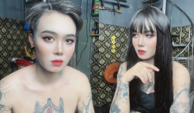 Chấn động với loạt ảnh 'khi nhà có vợ làm make up' và nhan sắc “quá xinh” của anh chồng khi được vợ “biến hình”