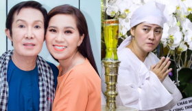 Xôn xao hình ảnh con gái cố NSƯT Vũ Linh “cấm cửa” không cho em gái của ba vào nhà, phải ngồi ở vệ đường
