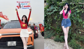 Hotgirl Thái Bình 'cầm bảng tìm chồng ở sân Mỹ Đình” đứng một chỗ khoe “điểm vàng” cơ thể khiến cánh mày râu phát sốt