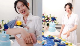 Minh Hằng khoe ảnh đầy tháng con đầu lòng, dân tình choáng trước mâm lễ thịnh soạn xa xỉ của nhóc tỳ