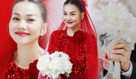 Bó hoa cầm tay Thanh Hằng dùng trong đám cưới, ngót nghét cả triệu đồng 1 bông, mang ý nghĩa đặc biệt?