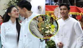 Hé lộ điều đặc biệt trong đám cưới Đoàn Văn Hậu: Tráp rồng được dát vàng thật 100%, phù rể có 1 tuổi nhất định