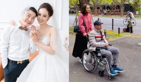 Vợ ba NSND Công Lý đáp trả khi bị nói “quả báo” vì phải đẩy xe lăn cho chồng đi chữa bệnh
