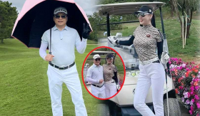 Shark Bình và Phương Oanh công khai ôm nhau tình tứ tại sân golf mặc kệ thị phi