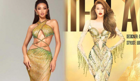 Đầm dạ hội của Thiên Ân trong đêm chung kết 'Miss Grand International' lộ diện, lấy vía chiếc đầm của Thùy Tiên năm ngoái