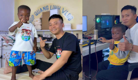 Quang Linh Vlog háo hức chia sẻ bản demo 'Một con vịt' của Lôi con, nhóc tỳ châu Phi ra dáng ca sĩ nhí