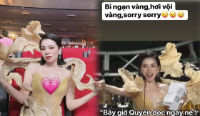 Lệ Quyên nhận mình là 'Bỉ ngạn vàng hơi vội vàng' sau khi gặp sự cố trao giải tại Làn sóng xanh