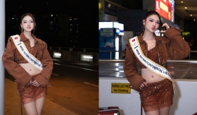 Á hậu Thu Ngân mang hơn 100kg hành lý thi Miss Intercontinental ở Ai Cập