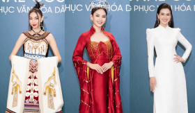 Thảm đỏ National Costume Miss Grand Vietnam: Thùy Tiên quyền lực, Mai Phương, Anh Thư nền nã trong tà áo dài