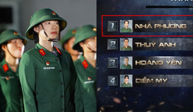 Ngã xiêu vẹo do bị tiền đình nặng, Nhã Phương vẫn trở thành quán quân ngày đầu nhập ngũ