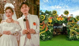 Cận cảnh chiếc cổng cưới của Puka - Gin Tuấn Kiệt ở Đồng Tháp, kỳ công thế nào mà ai cũng trầm trồ?