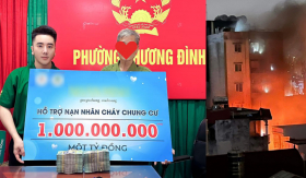 Một mạnh thường quân đem 1 tỷ đồng tiền mặt ủng hộ nạn nhân vụ cháy chung cư, là anh trai của TikToker nổi tiếng