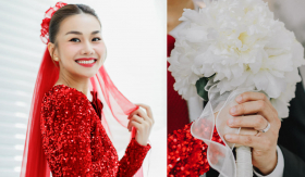 Hình ảnh từ hôn lễ của siêu mẫu Thanh Hằng, cô dâu đẹp rực rỡ trong sắc đỏ về nhà chồng
