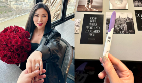 Quỳnh Thư thông báo mang thai con đầu lòng sau khi được cầu hôn ở Pháp
