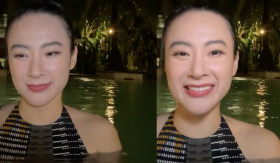 Angela Phương Trinh nhảy xuống hồ bơi livestream sau ồn ào cắt đứt liên lạc với gia đình, tâm lý có bất ổn?