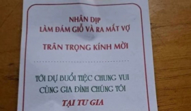 Xôn xao tấm thiệp mời “đám giỗ và ra mắt vợ” cùng lúc của cụ ông 81 tuổi, thực hư ra sao?