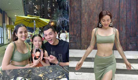 Phương Trinh Jolie mặc đầm lộ thân hình sồ sề khi mang thai 6 tháng, lần đầu tiết lộ diện mạo em bé trong bụng
