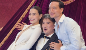 Đến sự kiện trễ, Kim Lý còn gặp sự cố khó đỡ khiến Hồ Ngọc Hà phải nhanh tay 'chữa cháy'