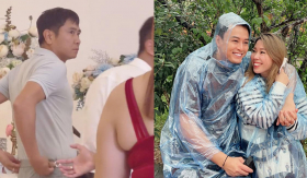 Đối lập sau ồn ào: Hồng Đăng du lịch cùng vợ con, Hồ Hoài Anh bị chụp lén một mình đi đám cưới