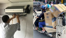 Thợ lắp đặt điều hòa kiếm hơn trăm triệu/tháng trong ngày nắng nóng?